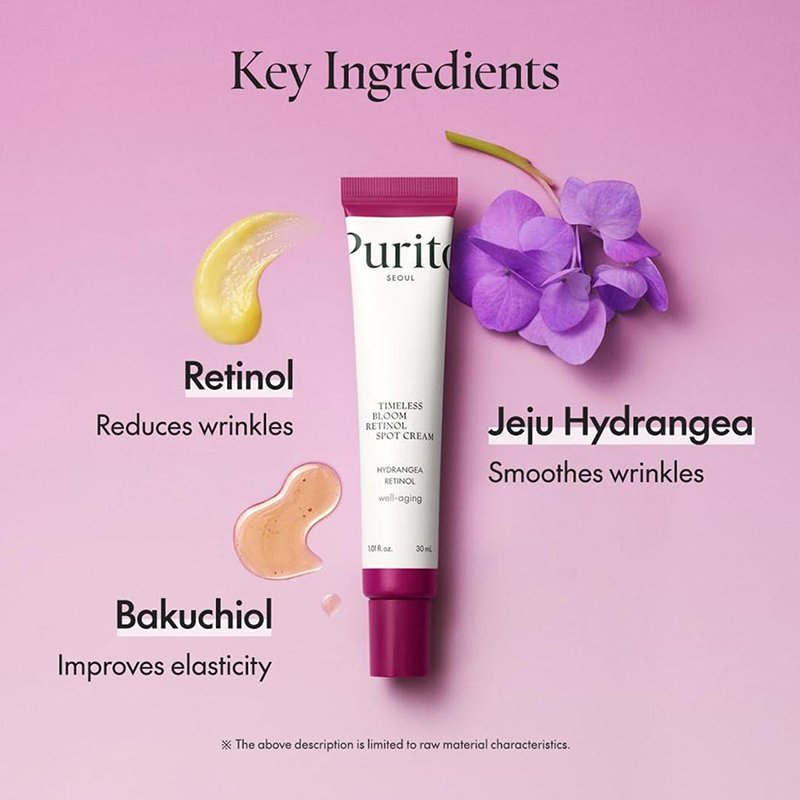 Purito Seoul Timeless Bloom Retinol Spot Cream – kremas nuo raukšlių su retinoliu