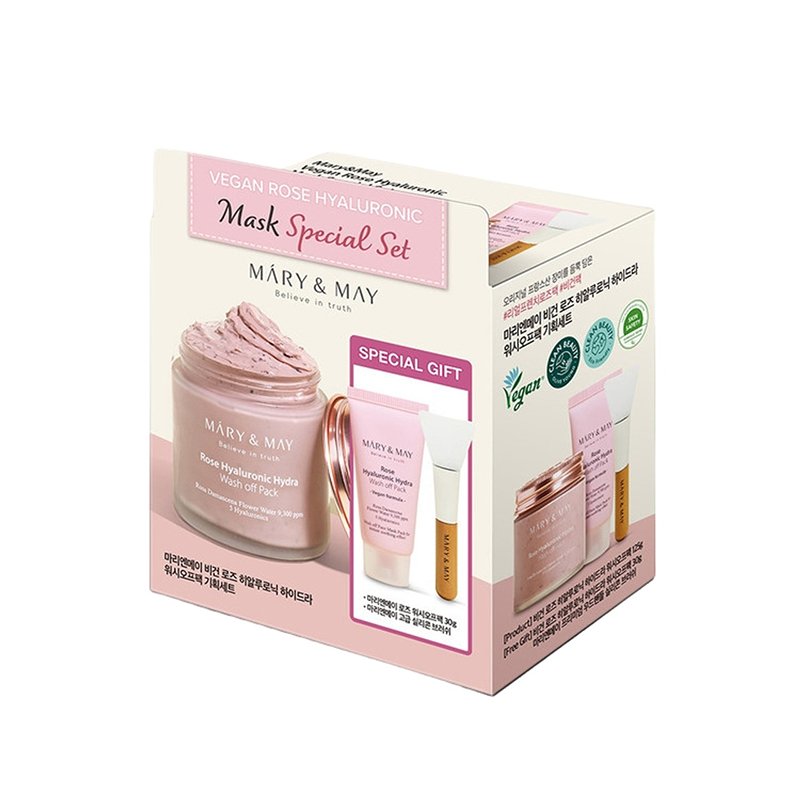 Mary & May Rose Hyaluronic Mask Special Set – veido kaukių rinkinys