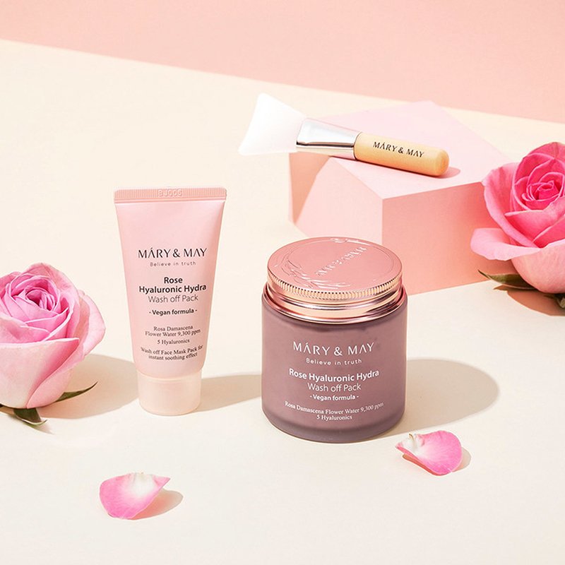 Mary & May Rose Hyaluronic Mask Special Set – veido kaukių rinkinys