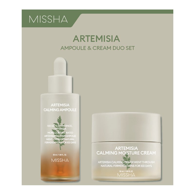 Missha Artemisia Ampoule & Cream Duo Set – ampulės ir kremo rinkinys