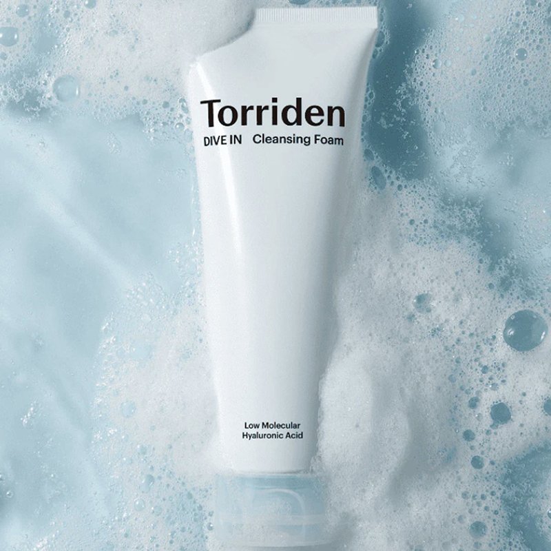 Torriden DIVE IN Low Molecular Hyaluronic Acid Cleansing Foam – valomosios veido putos