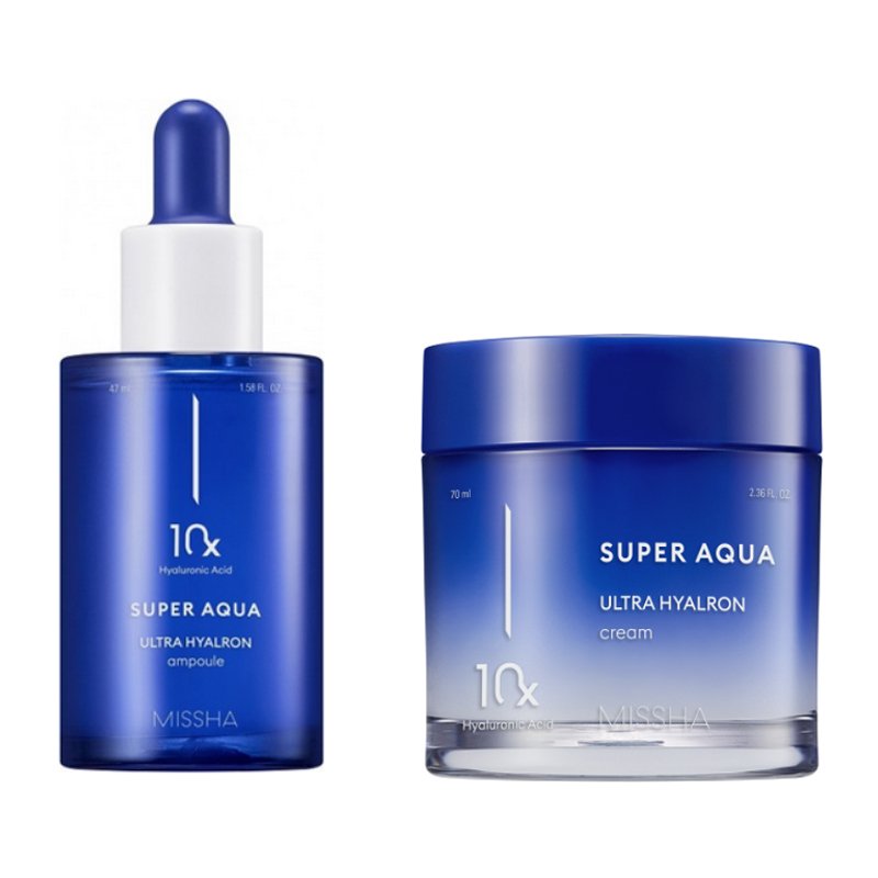 Missha Super Aqua Ultra Hyalron Duo Set – serumo ir kremo rinkinys