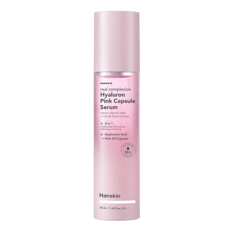 Hanskin Real Complexion Hyaluron Pink Capsule Serum – drėkinamasis serumas