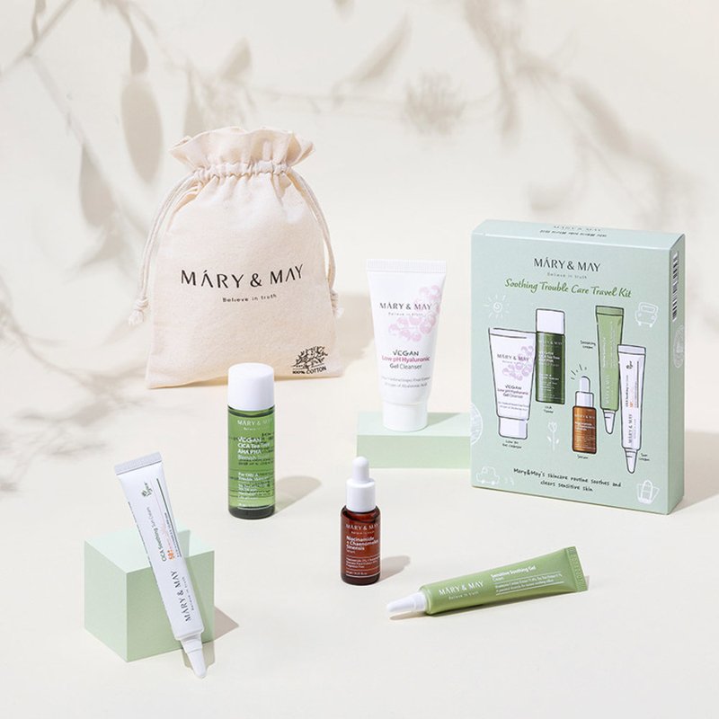 Mary & May Soothing Trouble Care Travel Kit – kelioninis mini kosmetikos rinkinys