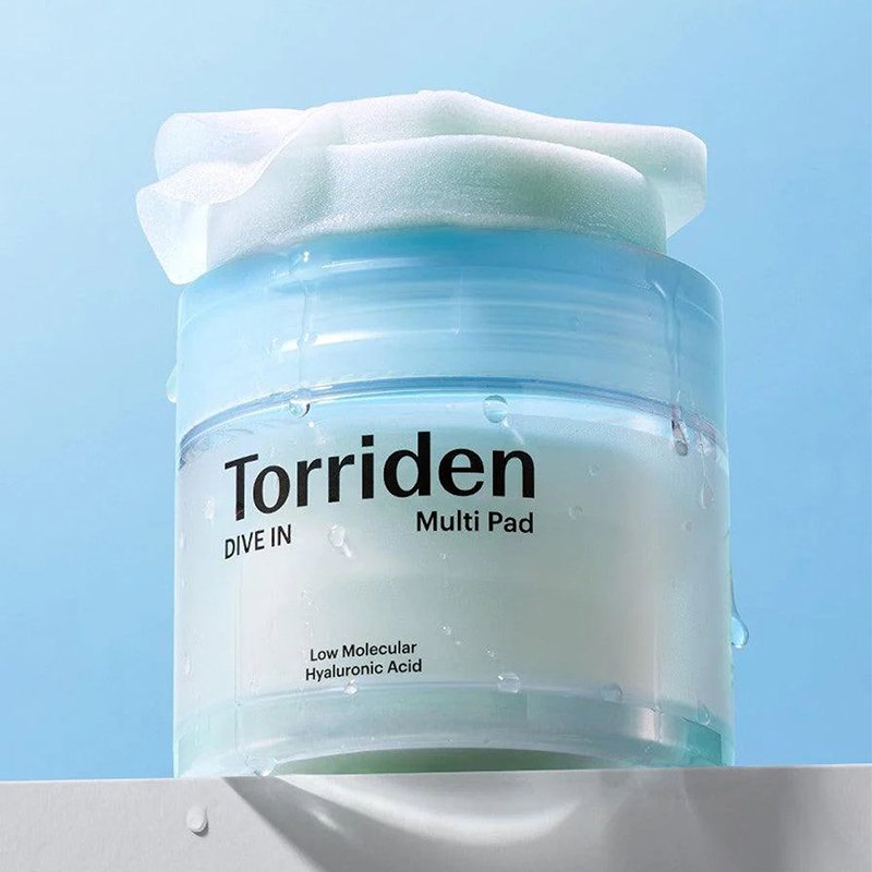 Torriden DIVE IN Low Molecule Hyaluronic acid Multi Pad – tonike išmirkyti diskeliai