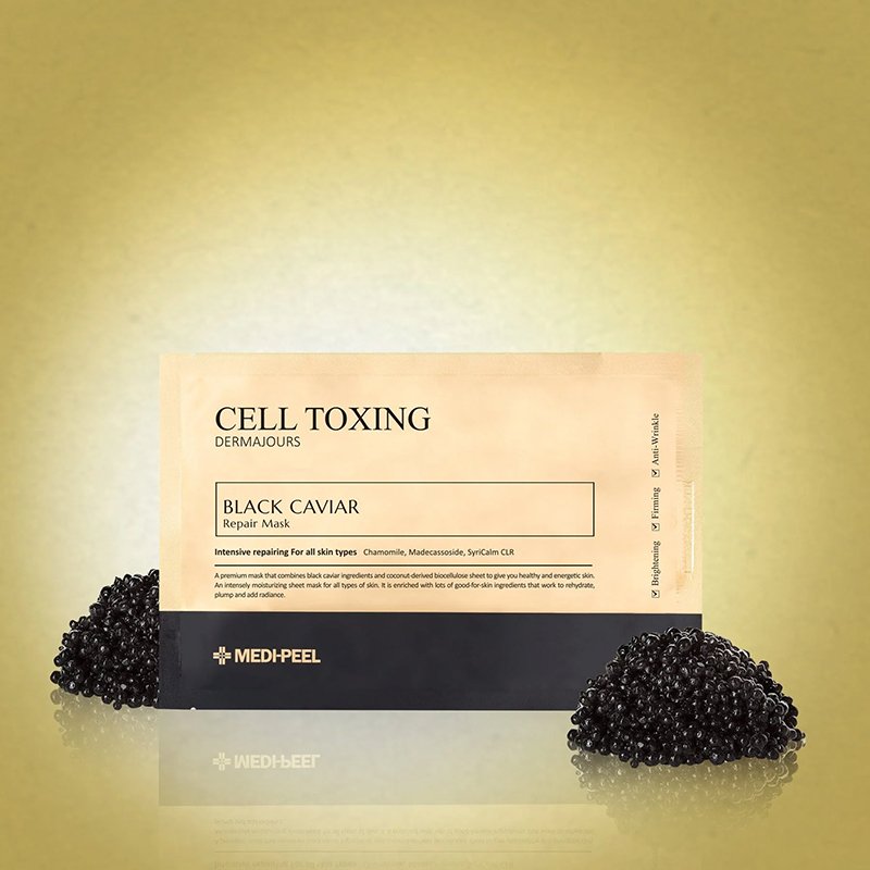 Medi-Peel Cell Toxing Dermajours Black Caviar Mask – jauninamoji veido kaukė