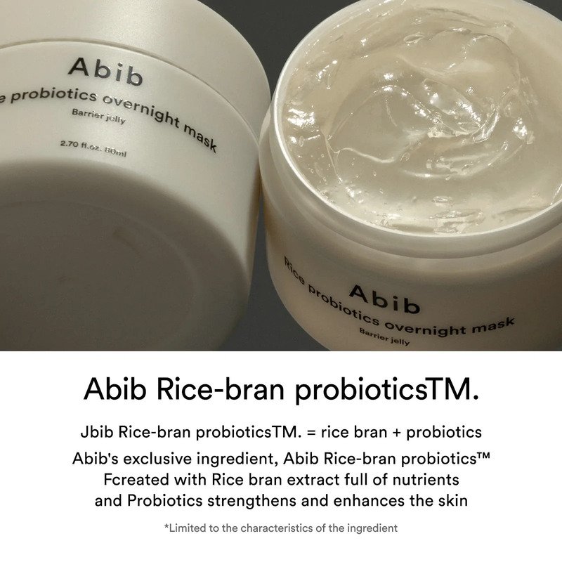 Abib Rice Probiotics Overnight Mask Barrier Jelly – naktinė veido kaukė