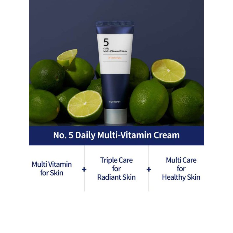 numbuzin No.5 Daily Multi-Vitamin Cream – veido serumas su vitaminais