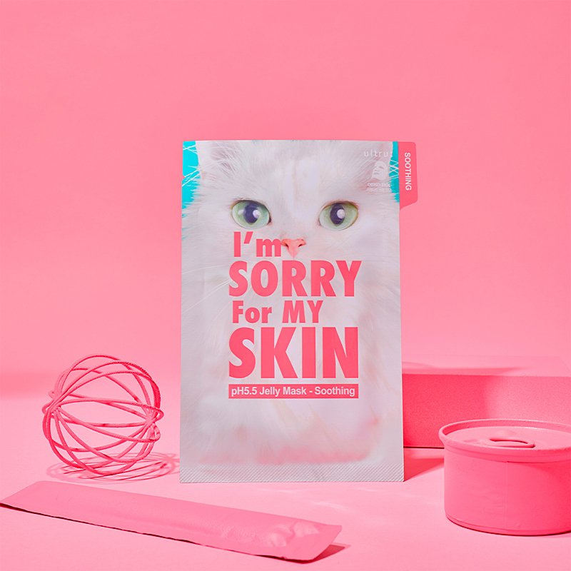 ultru I'm Sorry For My Skin pH5.5 Jelly Mask Soothing – raminamoji veido kaukė