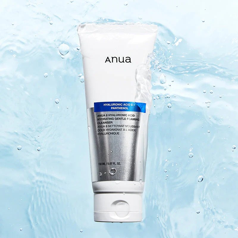 Anua 8 Hyaluronic Acid Hydrating Gentle Foaming Cleanser – valomosios veido putos