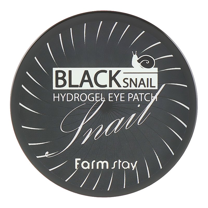 Farmstay Black Snail Hydrogel Eye Patch – paakių kaukės su sraigių sekretu