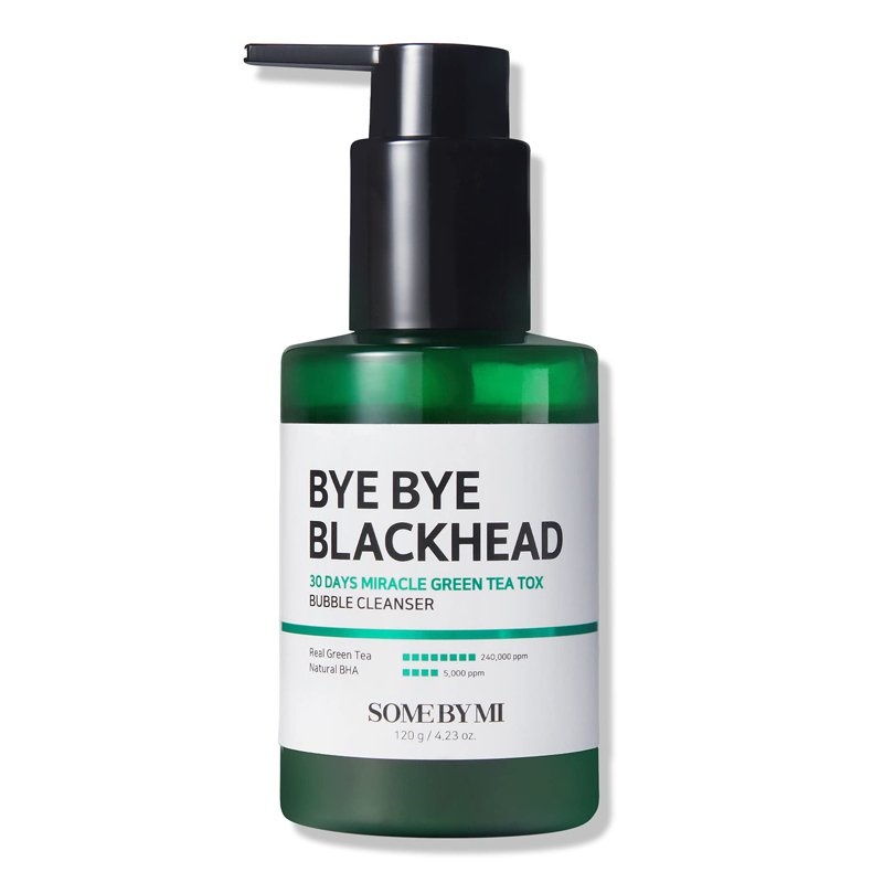 Some By Mi Bye Bye Blackhead 30 Days Miracle Green Tea Tox Bubble Cleanser – veido prausiklis