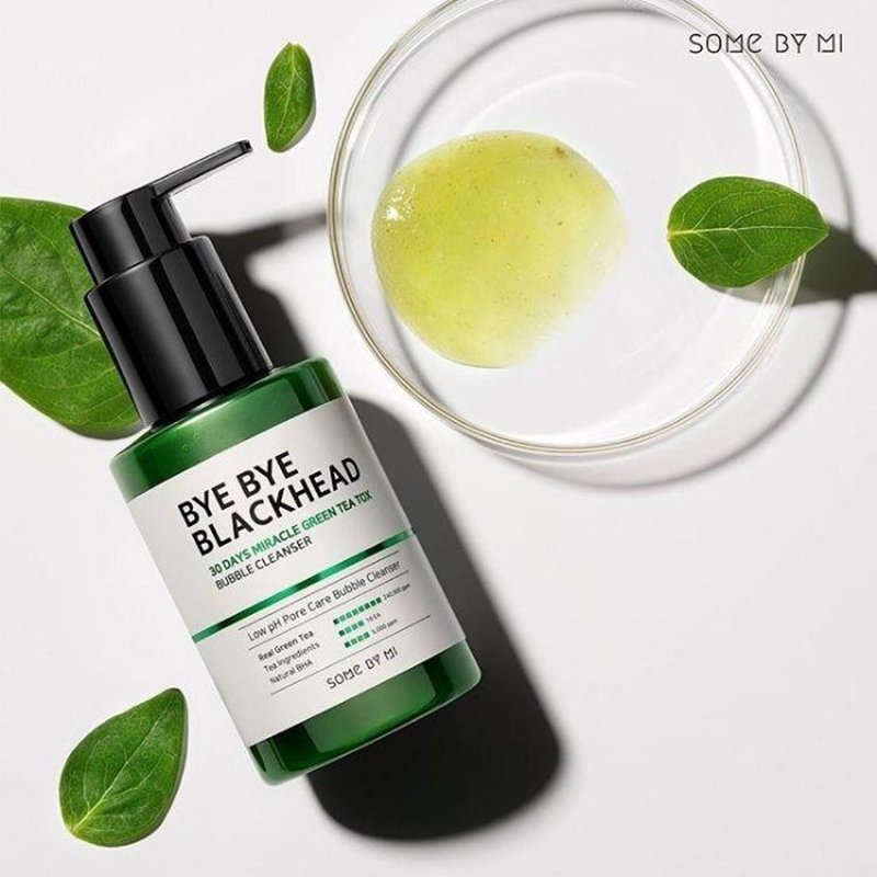 Some By Mi Bye Bye Blackhead 30 Days Miracle Green Tea Tox Bubble Cleanser – veido prausiklis