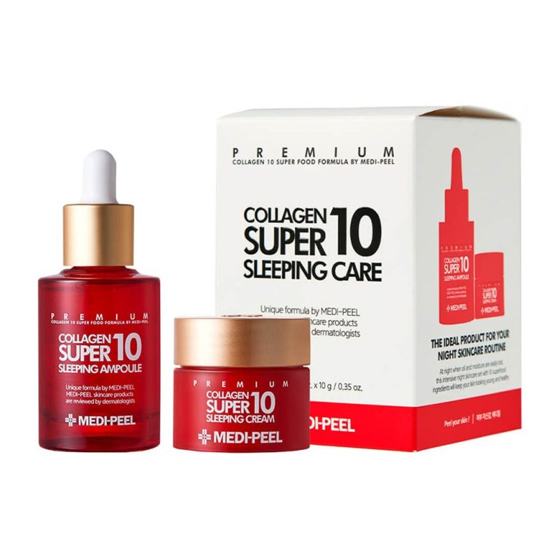 Medi-Peel Collagen Super 10 Sleeping Care – serumo ir mini veido kaukės rinkinys