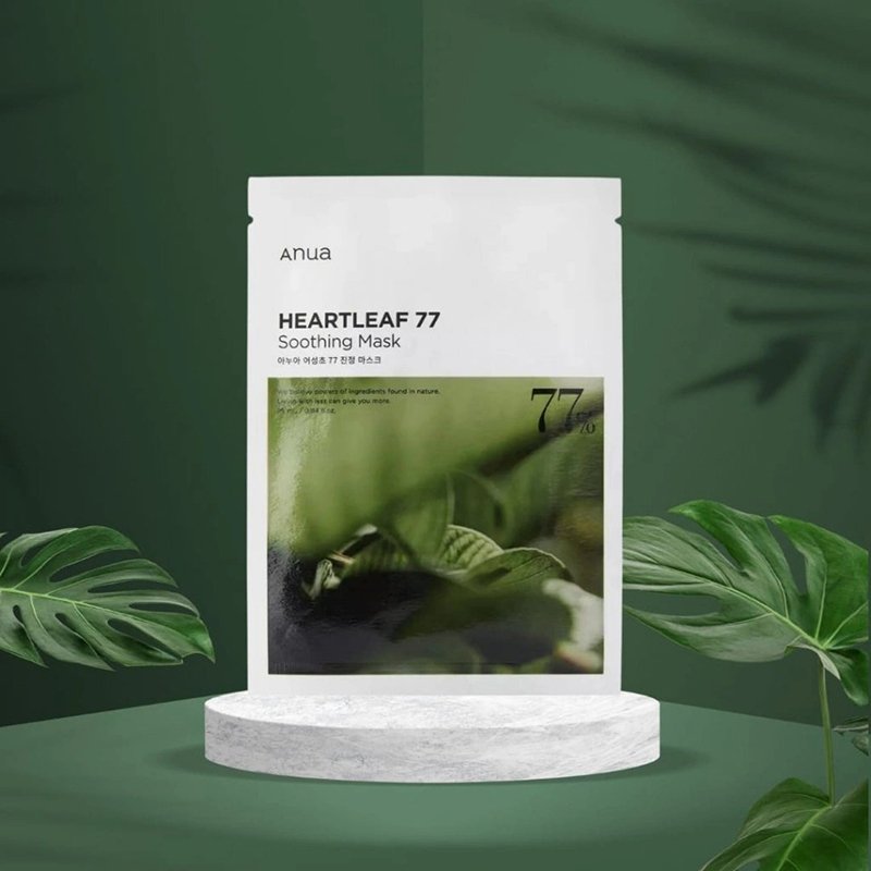 Anua Heartleaf 77 Soothing Mask – raminamoji veido kaukė