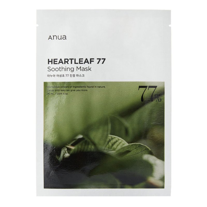 Anua Heartleaf 77 Soothing Mask – raminamoji veido kaukė