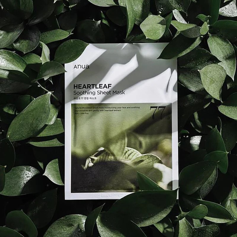 Anua Heartleaf 77 Soothing Mask – raminamoji veido kaukė