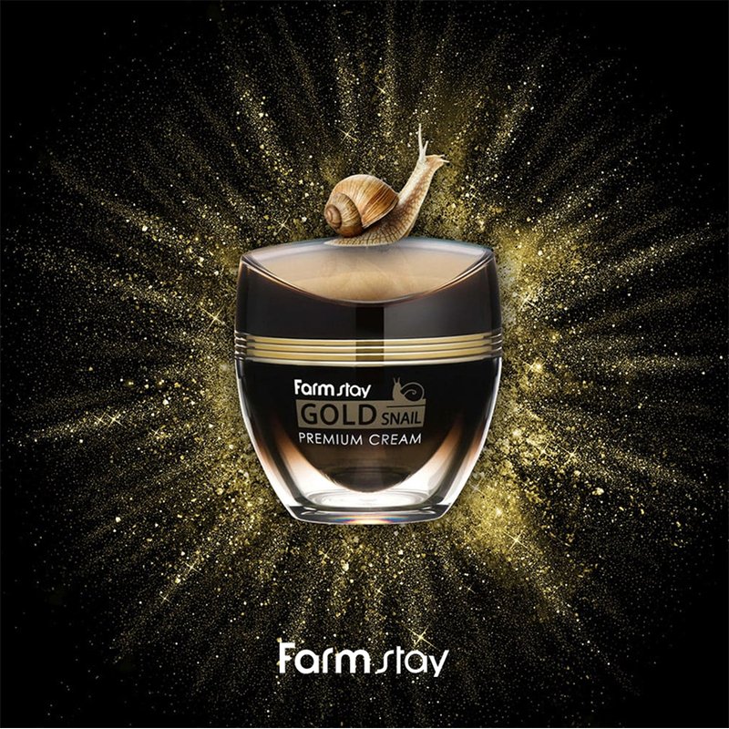 Farm Stay 24K Gold Snail Premium Cream – veido kremas