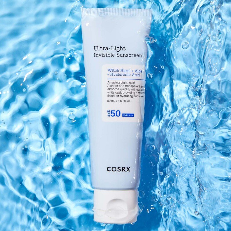 CosRX Ultra-Light Invisible Sunscreen SPF50 PA++++ –  lengvas apsauginis kremas nuo saulės