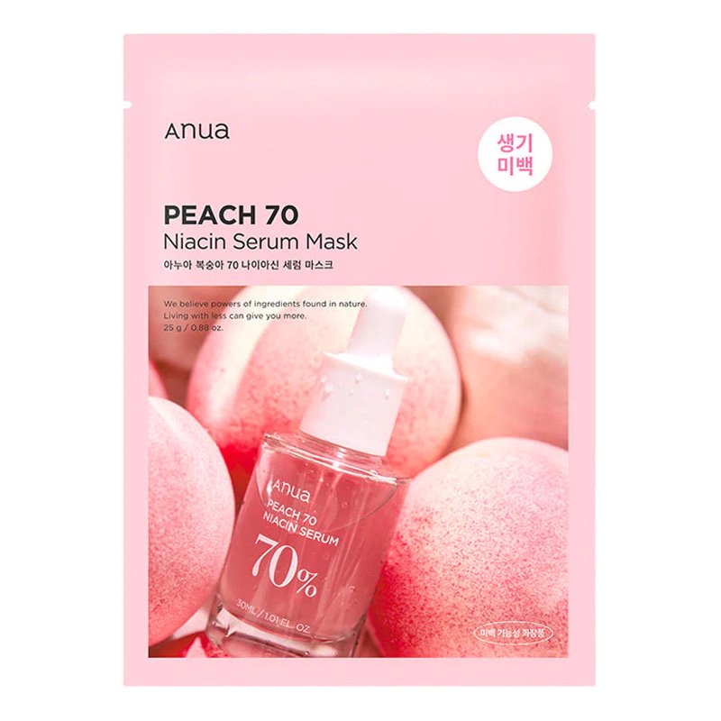 Anua Peach 70 Niacin Serum Mask – drėkinamoji veido kaukė