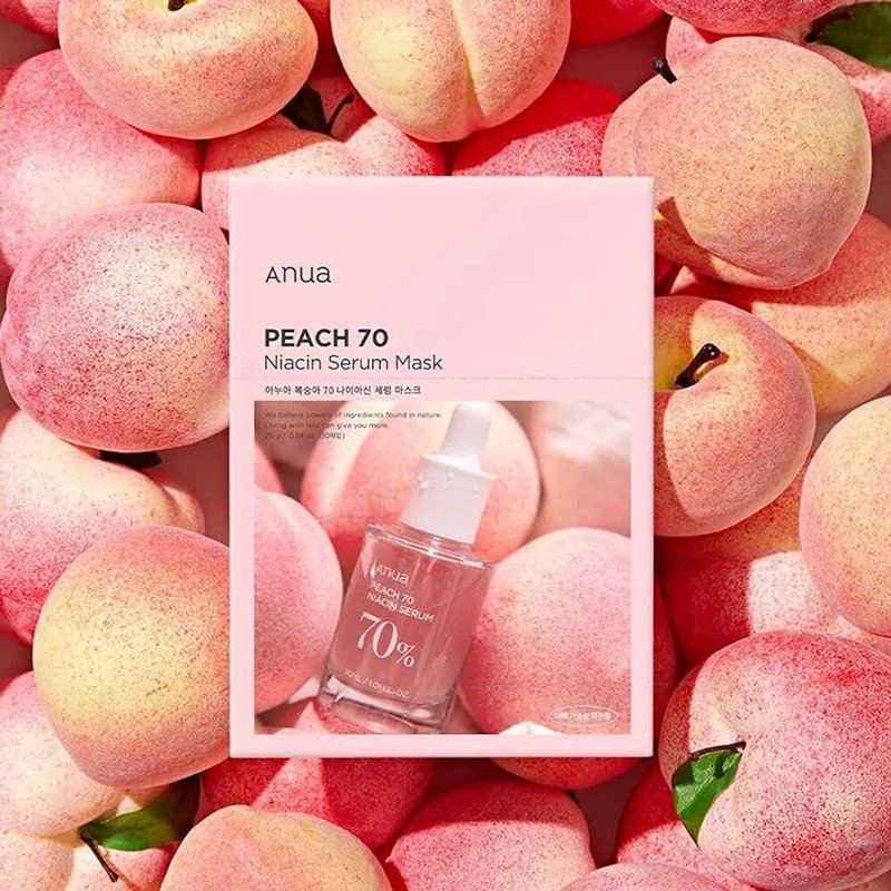 Anua Peach 70 Niacin Serum Mask – drėkinamoji veido kaukė