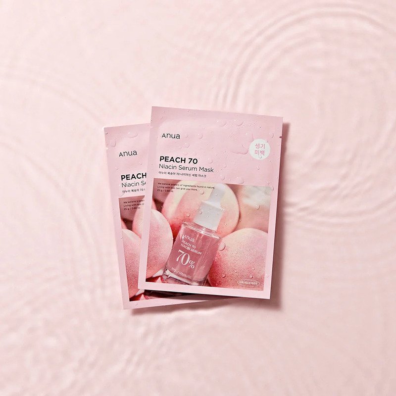 Anua Peach 70 Niacin Serum Mask – drėkinamoji veido kaukė