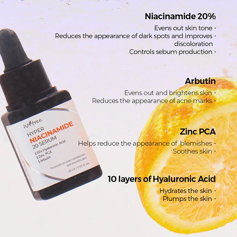 Isntree Hyper Niacinamide 20 Serum – šviesinamasis serumas