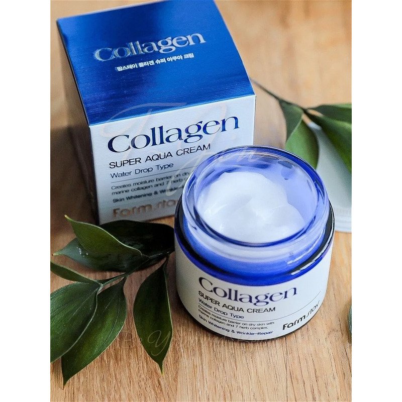 Farmstay Collagen Super Aqua Cream – drėkinamasis gelio kremas