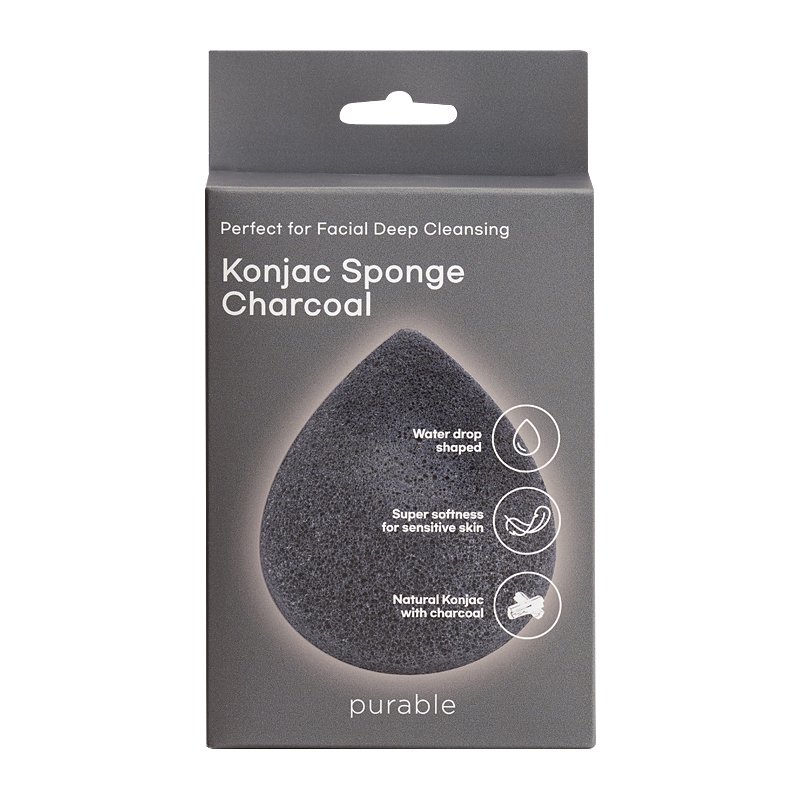 purable Konjac Sponge Charcoal – konjako kempinėlė veidui prausti