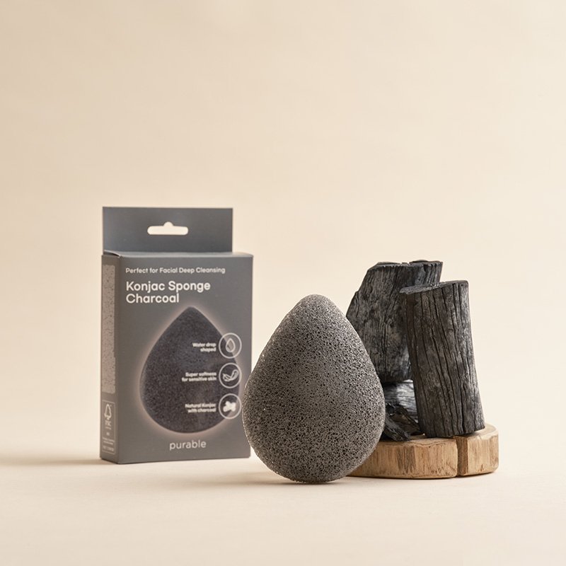 purable Konjac Sponge Charcoal – konjako kempinėlė veidui prausti