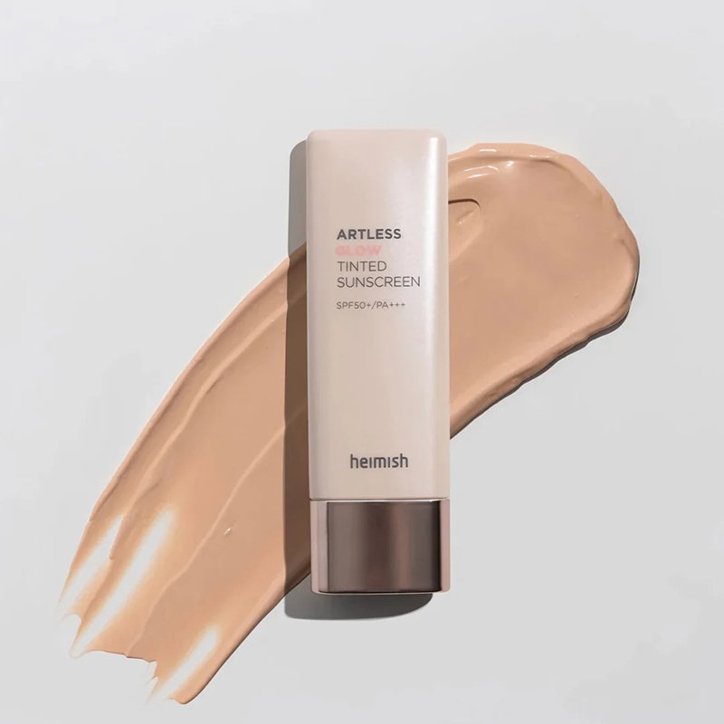 heimish Artless Glow Tinted Sunscreen SPF 50+ PA+++ – tonuojantis apsauginis kremas nuo saulės